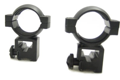 Крепления (кольца) для оптики высокие NcSTAR RB19 1" RING-3/8" DOVETAIL-HIGH SEE THRU.